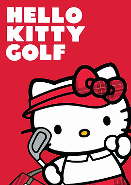 Hello Kitty Golf Illustration
