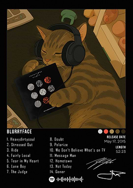 Cat Listening to Twenty One Pilots