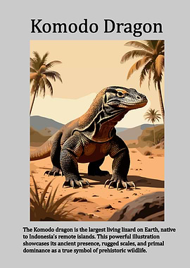 Komodo Dragon Illustration