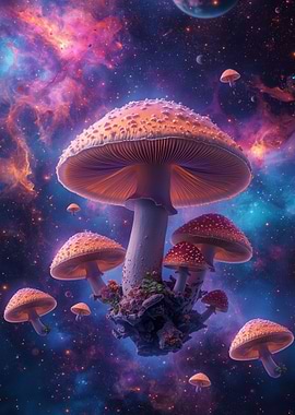 Cosmic Mushrooms in Nebula