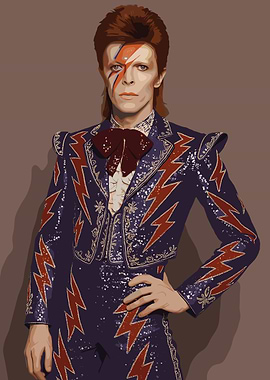 David Bowie Ziggy Stardust Illustration