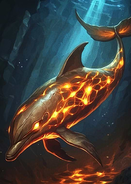 Lava Dolphin Underwater