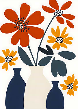 Floral Still Life with Vases