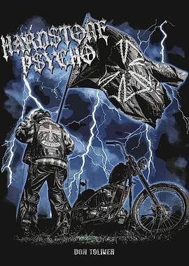 Hardstone Psycho Motorcycle Graphic