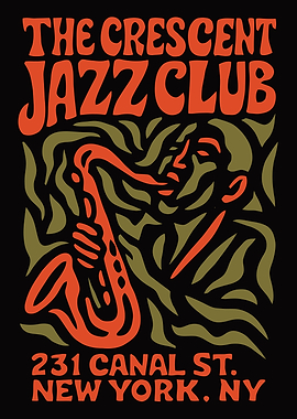 The Crescent Jazz Club Poster