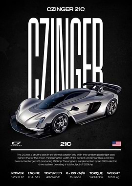 Czinger 21C Car Poster