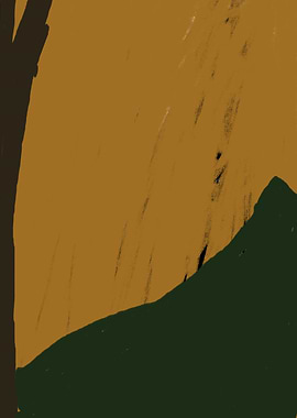 Abstract Landscape with Tree and Mountain