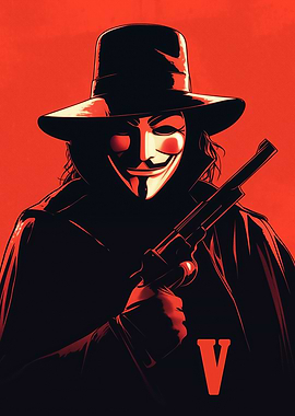 V for Vendetta Guy Fawkes Poster Art