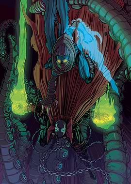 Spawn and Ninja Comic Book Art