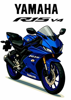 Yamaha R15 V4 Blue Motorcycle
