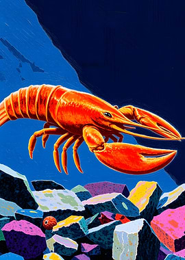 Vibrant Lobster Underwater Scene
