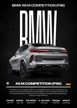BMW X6 M Competition (F96) Car