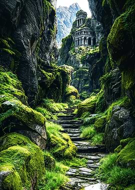 Hanging Temple of Moss and Memory
