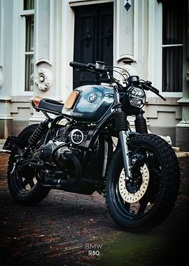 BMW R80 Custom Motorcycle Poster