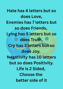 Inspirational Message with Emoji Faces