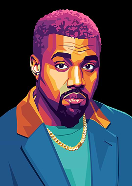Kanye West Pop Art Portrait