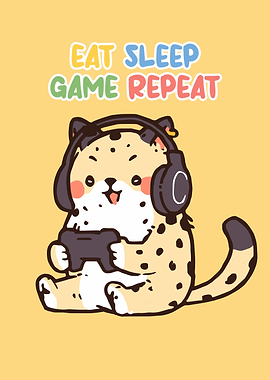 Cute Gaming Cat