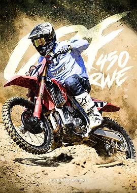 Motocross Rider on Honda CRF450RWE