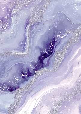 Purple and Silver Amethyst Geode Agate