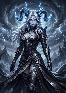 Fantasy Warrior Woman with Horns