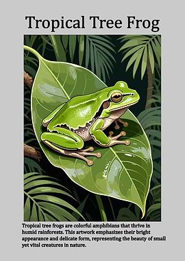 Tropical Tree Frog Illustration