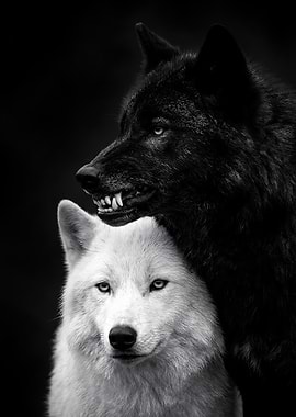 Black and White Wolves loves