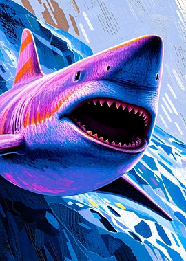 Colorful Shark Portrait