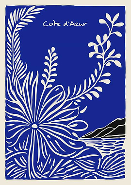 Côte d'Azur Floral Landscape Art