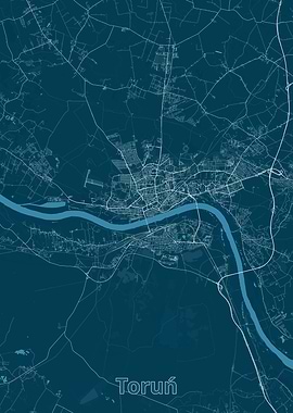 Torun City Map - Minimalist Design