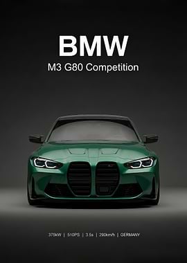 BMW M3 G80 Competition Front View