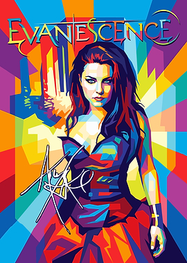 Evanescence Amy Lee Pop Art Portrait