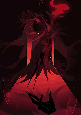 Abstract Red and Black Figure