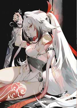 Anime Girl with Sword Digital Art