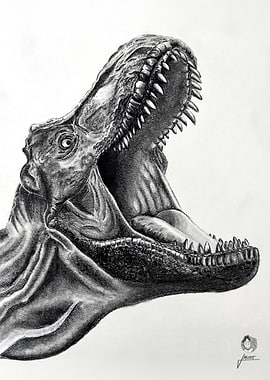 Tyrannosaurus Rex Pencil Drawing