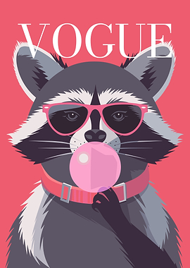 Raccoon Vogue Cover Art