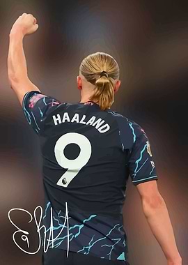 Erling Haaland Celebration Art