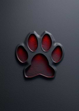 Imperial Red Paw Print