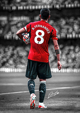 Bruno Fernandes Soccer Player Portrait