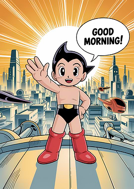 Astro Boy Good Morning Cityscape