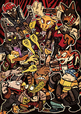 Anthropomorphic Animal Gang with Guns