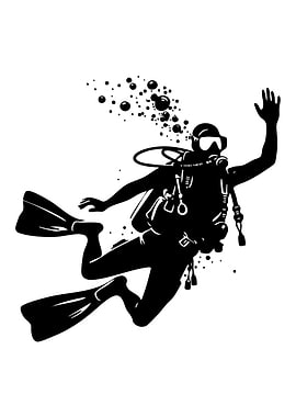 Scuba Diver Silhouette