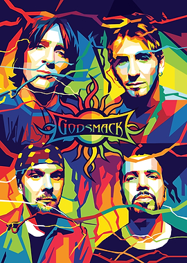 Godsmack Band Colorful Pop Art Portrait