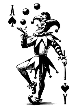 Joker Ace of Spades Illustration
