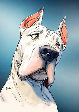Dogo Argentino Caricature