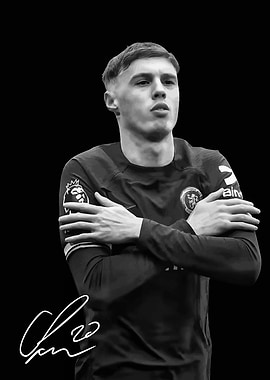 Black and White Football Player Portrait