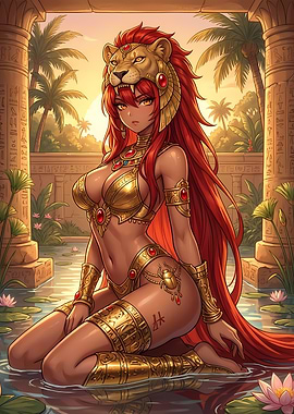 Egyptian Goddess Anime Style