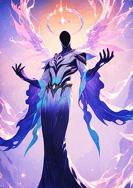 Abstract Angelic Figure with Wings