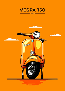 Vespa 150 - 1971 Illustration