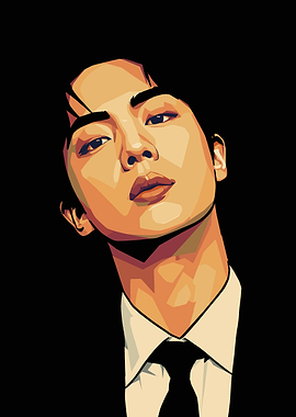 Kim Seok-jin of BTS Portrait Illustration