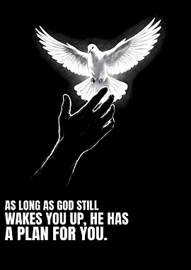 Dove, Hand, and Inspirational Quote